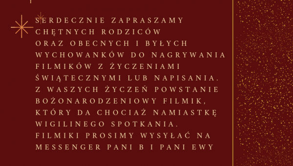 Świąteczny komunikat!!!